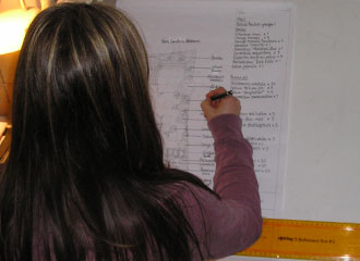 Gill Oliver at Drawing Board